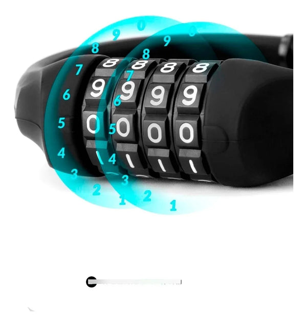 Candado flexible antirrobo con clave