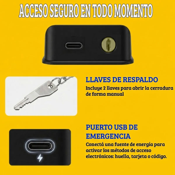 Cerradura inteligente con 5 modos de acceso