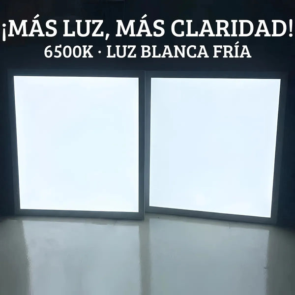 Plafón LED de techo con luz fría de 60cm x 60cm