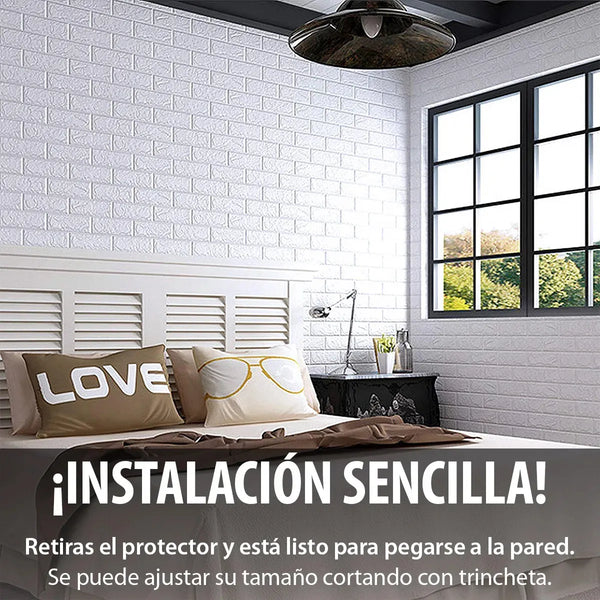 Rollo de revestimiento para pared simil ladrillo