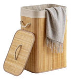 Canasto Cesto Ropa Sucia Pleglable Look Bambu Grande Tapa Ql 