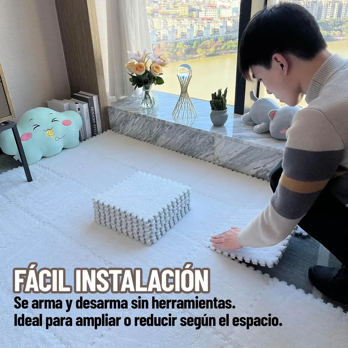 Alfombra antigolpes encastrable