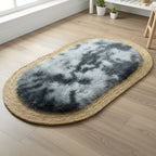 Alfombra ovalada de rattan