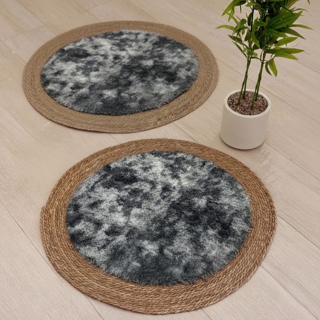 Alfombra Redonda Seagrass Yute 185 Cm Tejido Artesanal Indu®