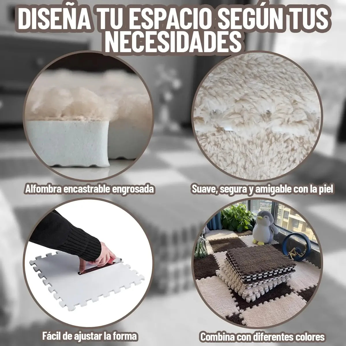 Alfombra antigolpes encastrable