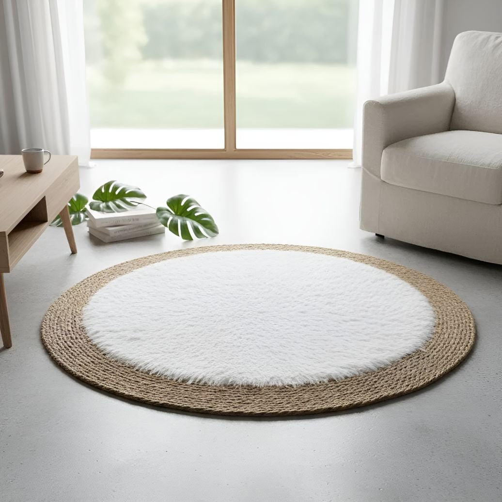Alfombra redonda de yute 185 cm