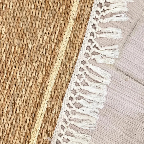 Alfombra ovalada de rattan