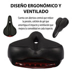 Asiento para bicicleta con luz LED trasera