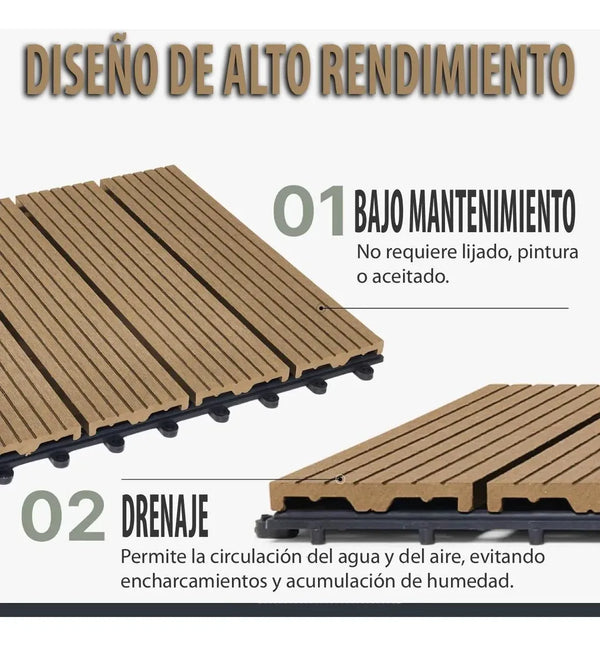 Piso deck modular WPC encastrable