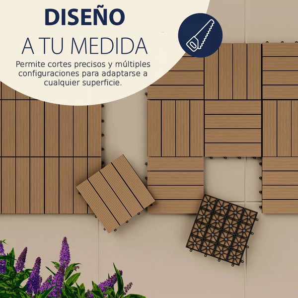 Piso deck modular WPC encastrable