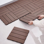 Baldosa Piso Deck Modular Wpc 30x30cm Encastrable Exterior