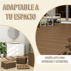 Baldosa Piso Deck Modular Wpc 30x30cm Encastrable Exterior