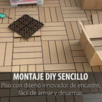 Baldosa Piso Deck Modular Wpc 30x30cm Encastrable Exterior