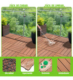 Baldosa Piso Deck Modular Wpc 30x30cm Encastrable Exterior