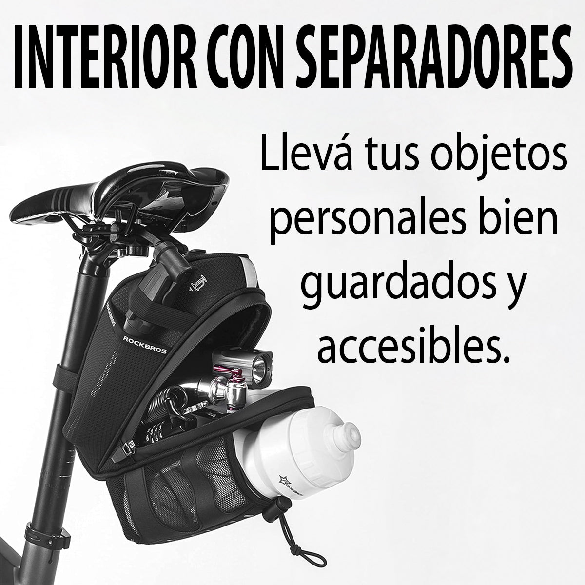 Bolso Rockbros Para Debajo Del Asiento Con Soporte Para Cara
