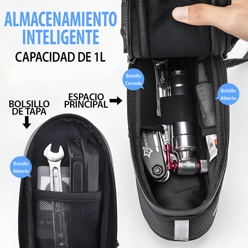 Bolso Rockbros Para Debajo Del Asiento Con Soporte Para Cara