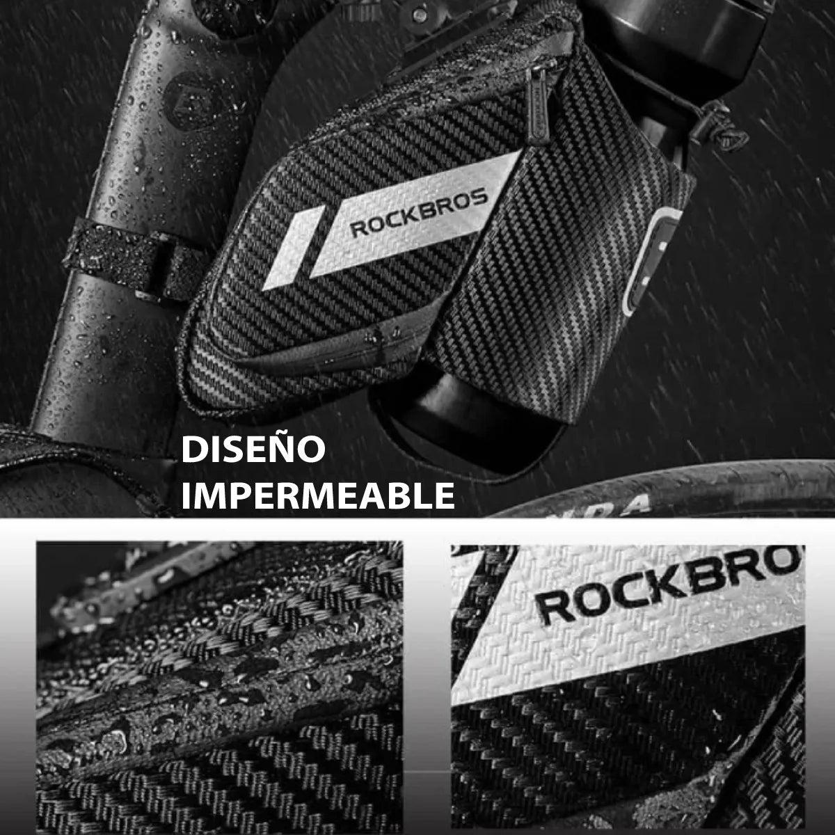 Bolso Rockbros para bicicleta con porta caramañola