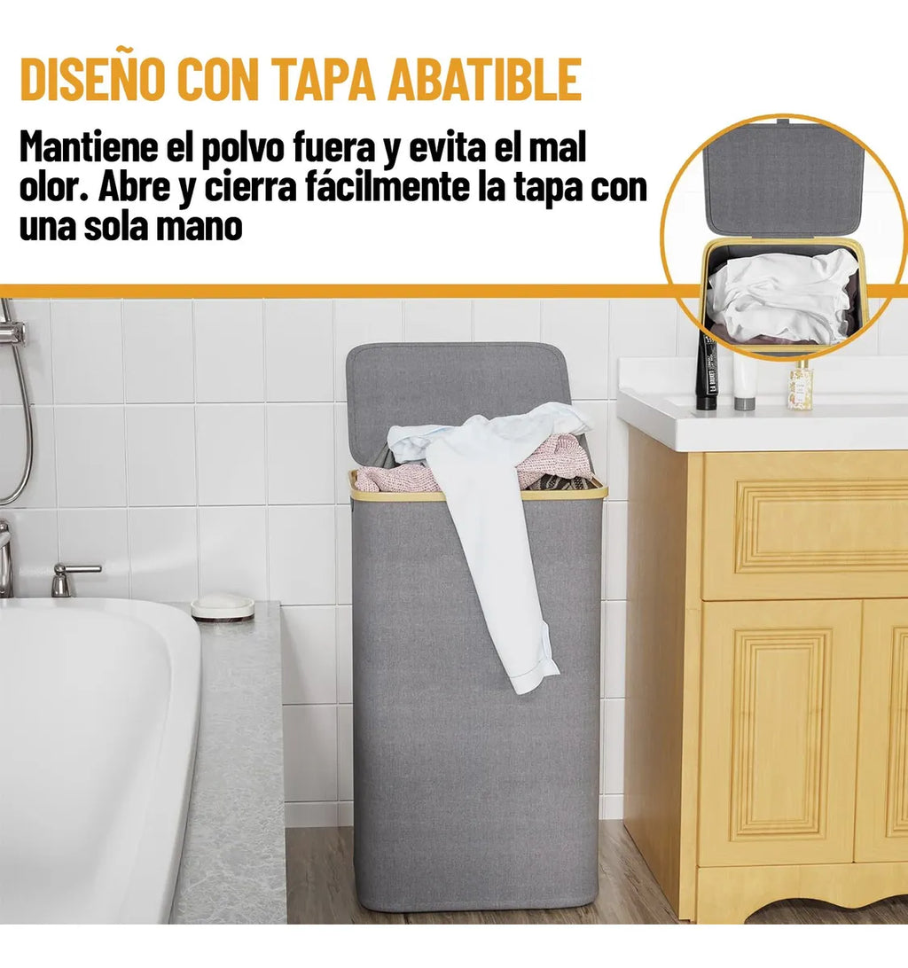 Canasto organizador plegable con tapa