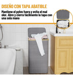 Canasto organizador plegable con tapa