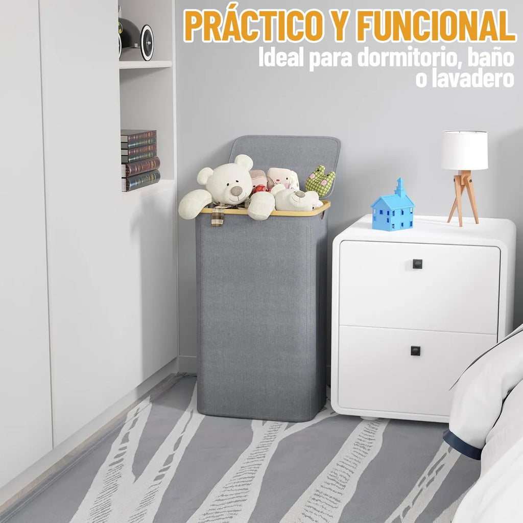 Canasto organizador plegable con tapa