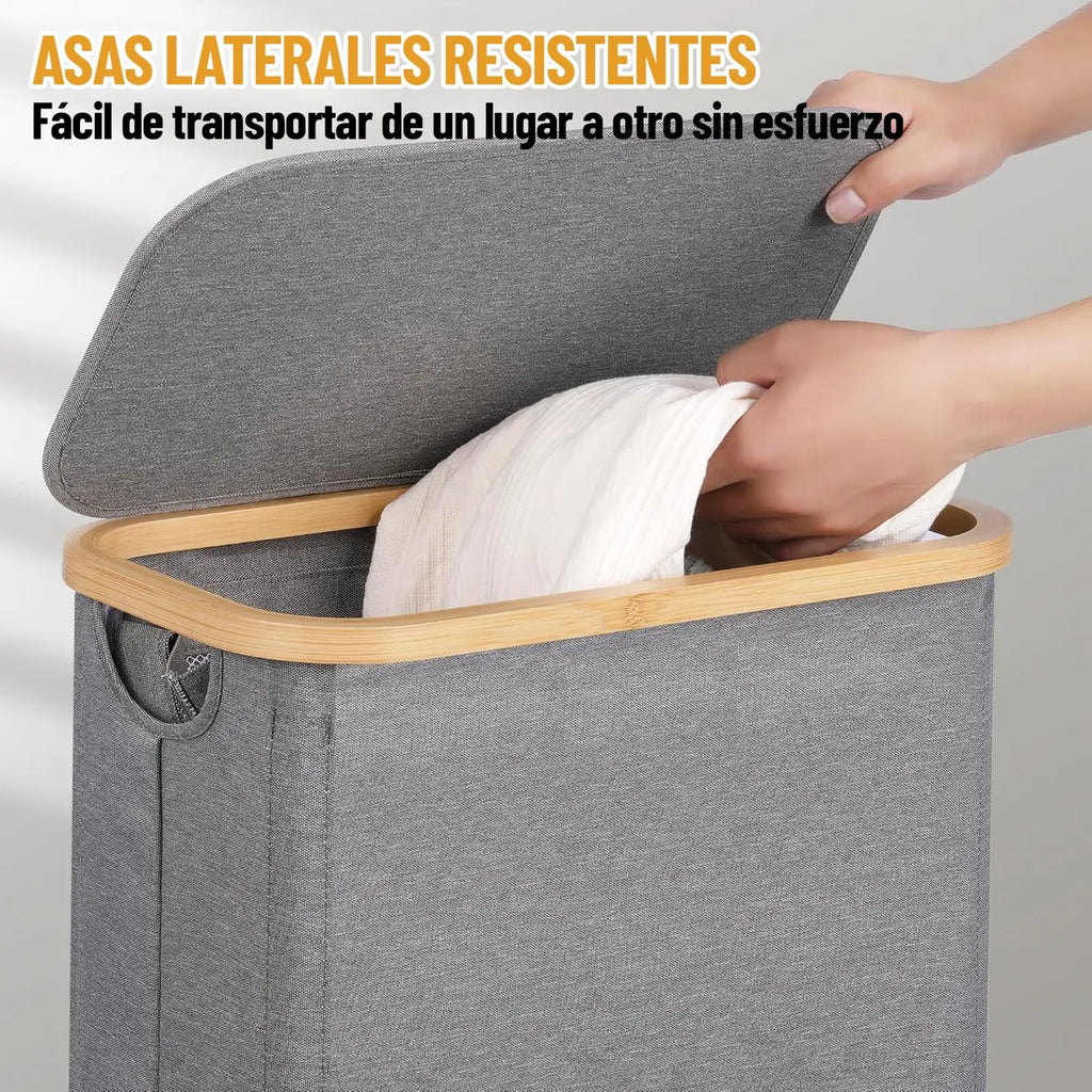 Canasto organizador plegable con tapa