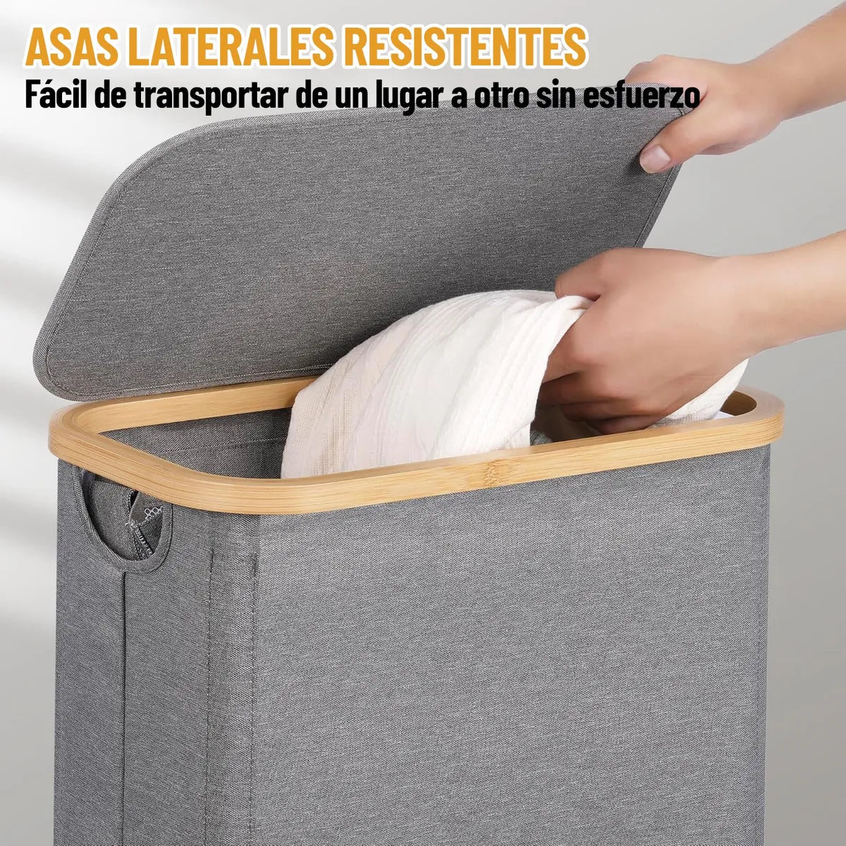 Canasto organizador plegable con tapa