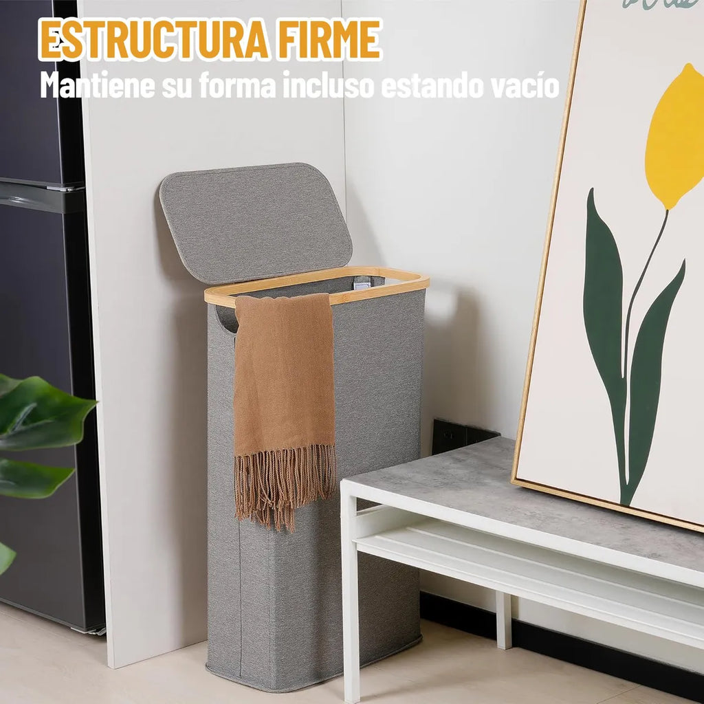 Canasto organizador plegable con tapa