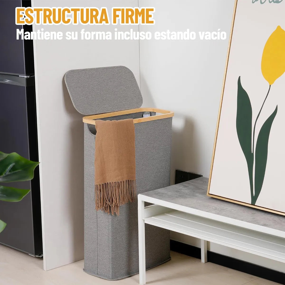 Canasto organizador plegable con tapa