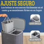 Canasto para ropa sucia con separador y tapa