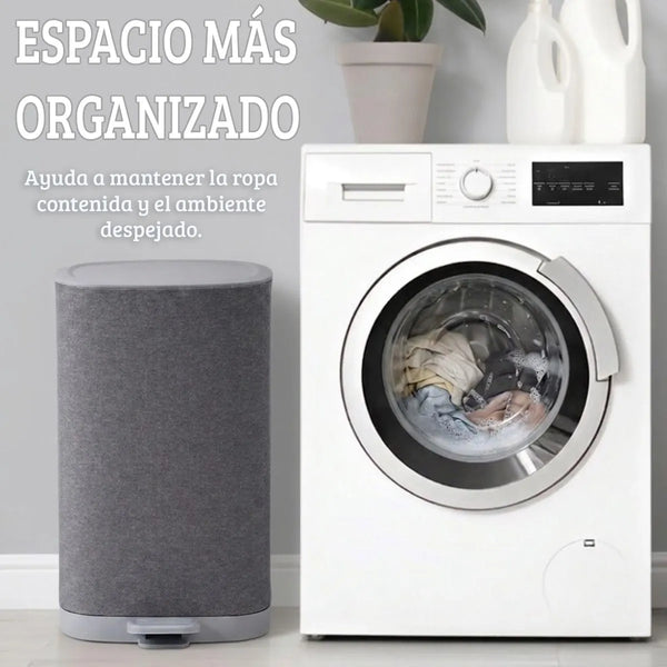 Cesto organizador de tela con pedal