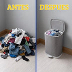 Cesto organizador de tela con pedal
