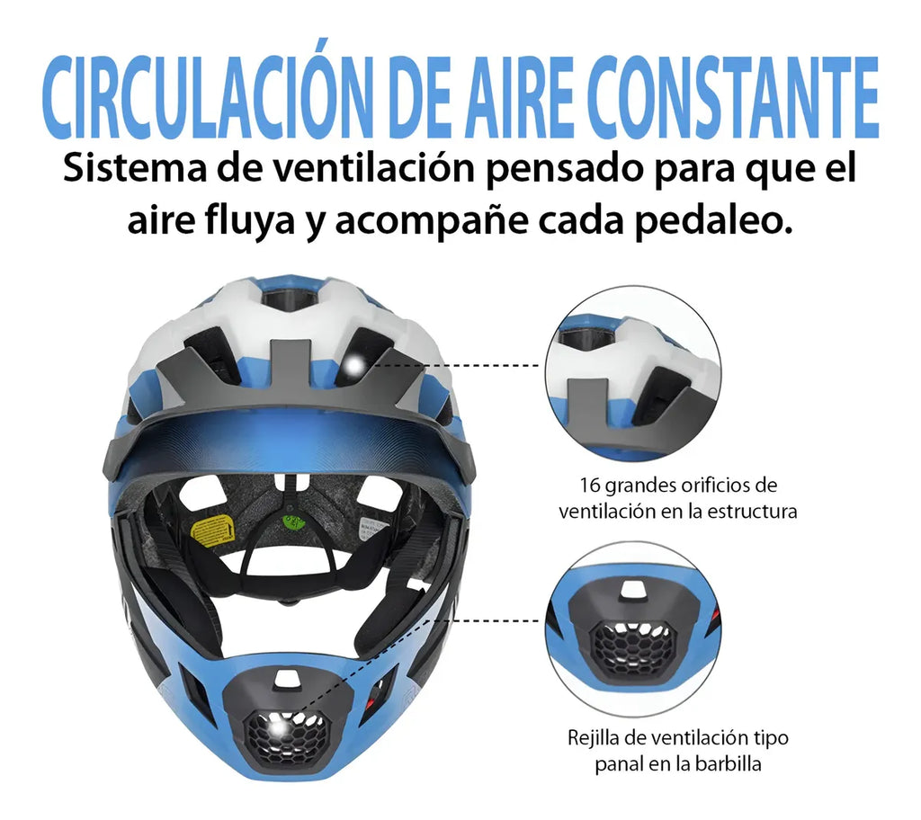 Casco para niños con boquera removible