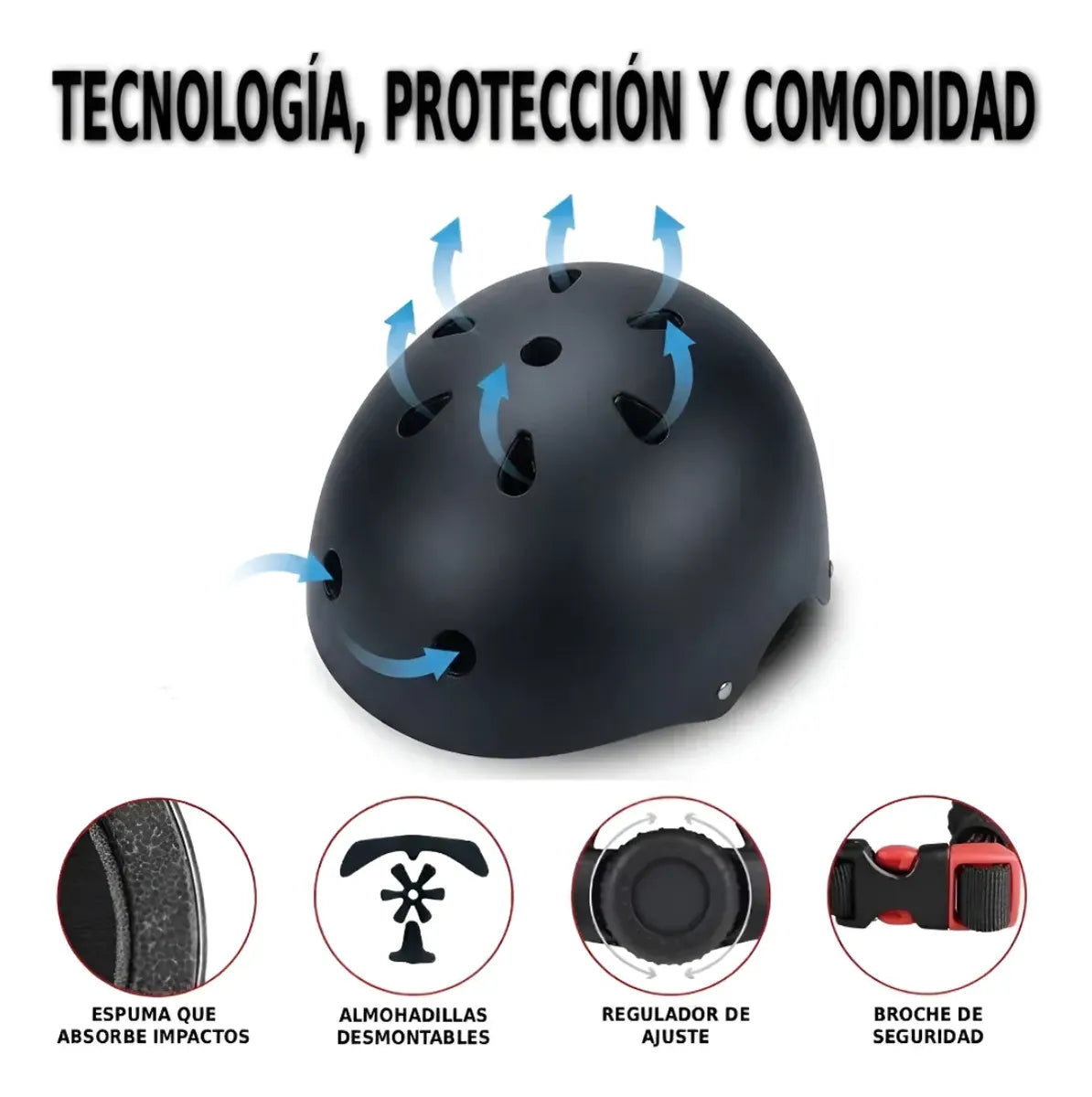 Casco profesional negro mate