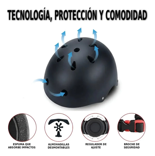 Casco profesional negro mate