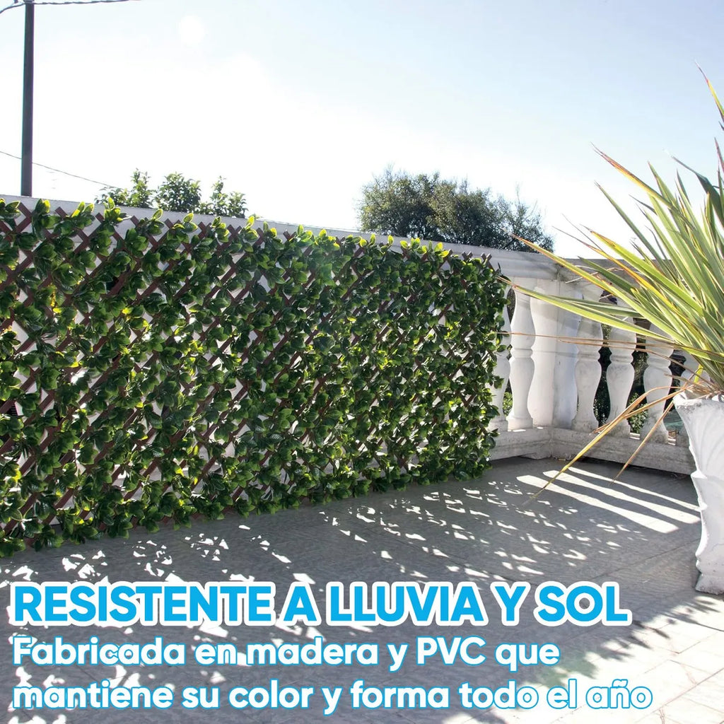 Cerca Madera Extensible Enredadera Artificial Plegable Hojas