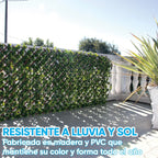 Cerca Madera Extensible Enredadera Artificial Plegable Hojas