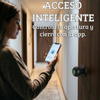 Cerradura inteligente con 3 funciones: huella, app y llaves