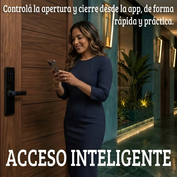 Cerradura inteligente huella app llaves interior