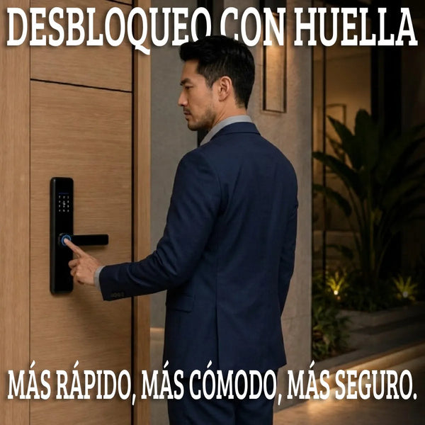 Cerradura inteligente huella app llaves interior