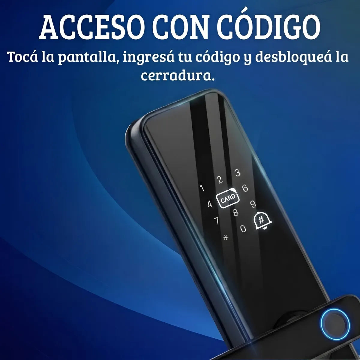 Cerradura inteligente con 5 modos de acceso