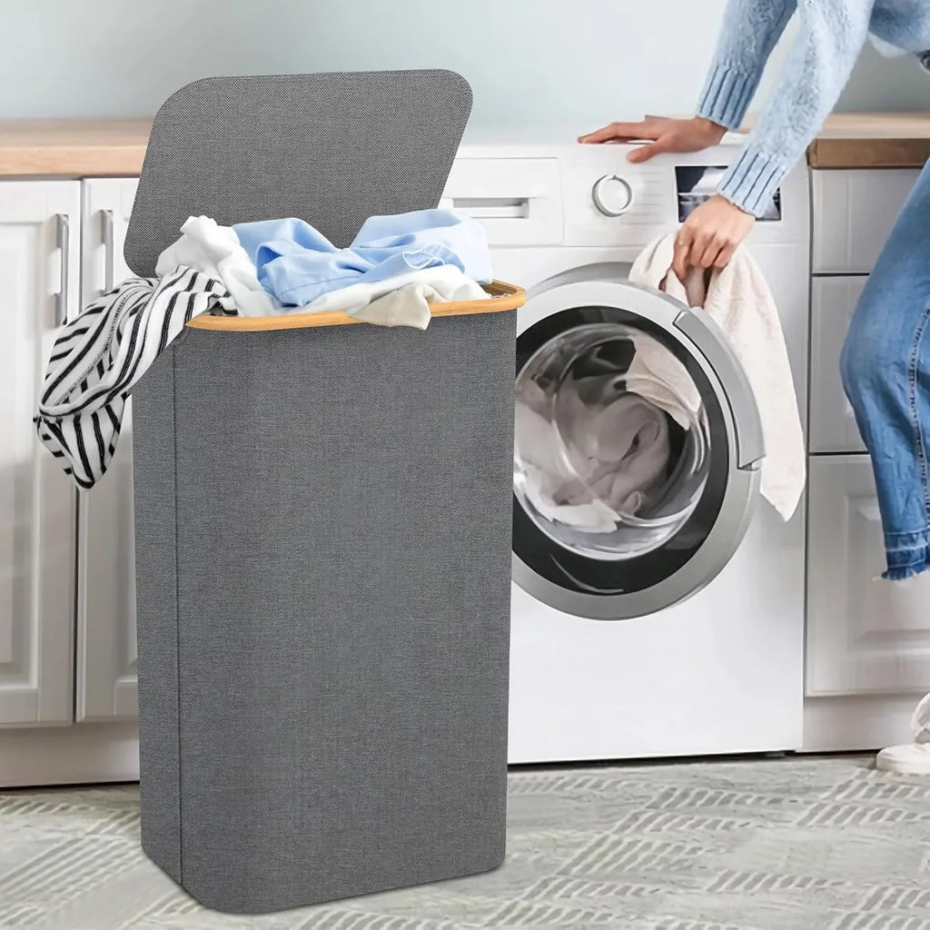 Canasto organizador plegable con tapa