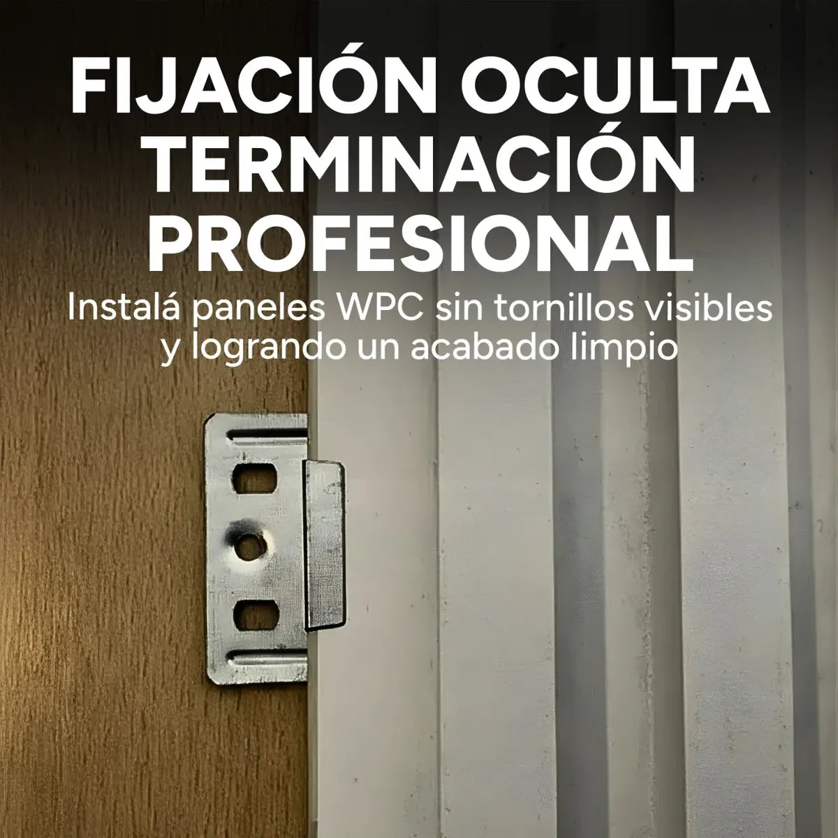 Clips de fijación panel WPC 100 unidades
