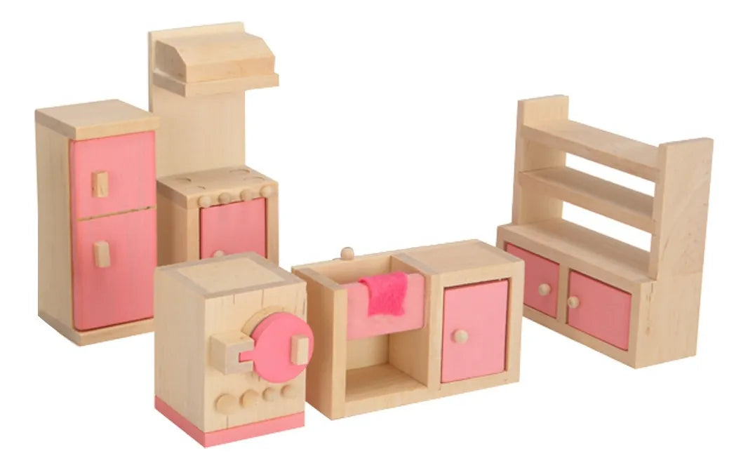Set cocina de juguete en madera 5 piezas