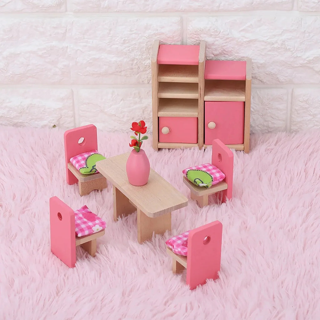 Set comedor de juguete en madera