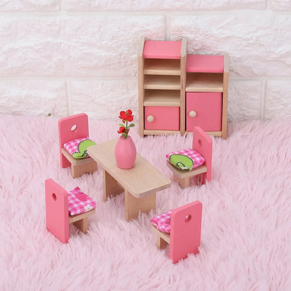 Set comedor de juguete en madera