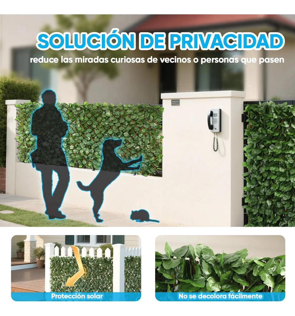 Cerco de enredadera artificial extensible
