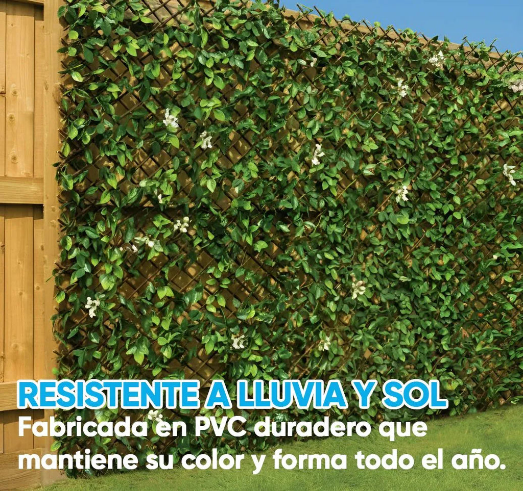Cerco de enredadera artificial extensible