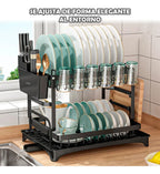 Escurridor Seca Platos Doble Metal Vajilla Dos Niveles Ql ®