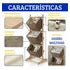 Estante organizador de tela y madera de 3 niveles