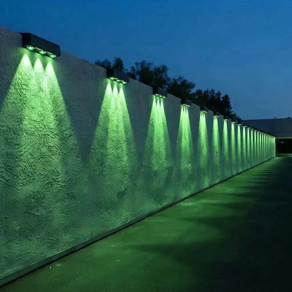 Foco de luz solar RGB LED de pared